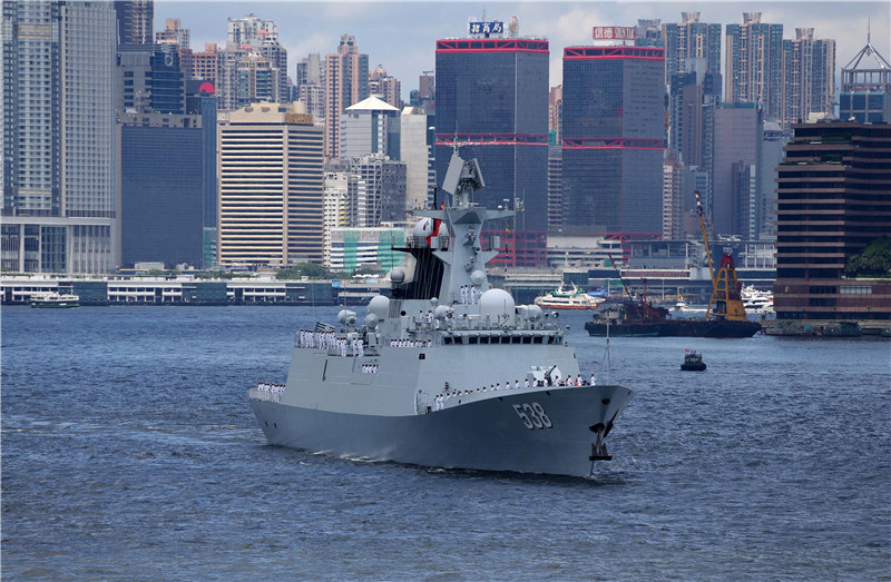 海軍遼寧艦編隊(duì)離開香港 香港特區(qū)政府舉行隆重歡送儀式