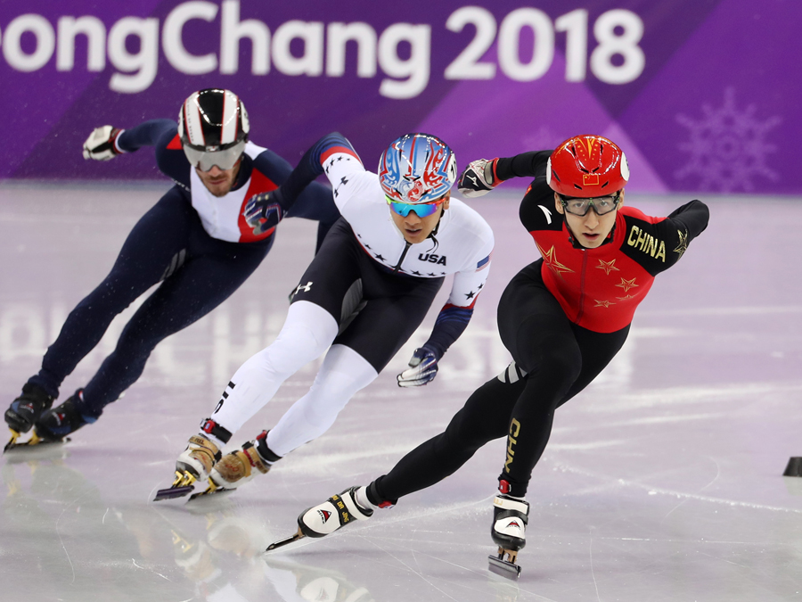 平昌冬奧會短道速滑男子500米預賽舉行 中國選手獲得小組第一晉級1/4決賽